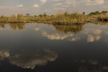 Sunset over the Okavango River, Namibia