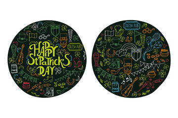 St.Patrick 's Day. Greeting and invitation cards.