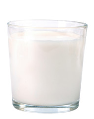 glass of milk isolated on white background