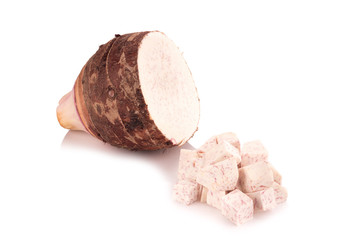 taro on white background