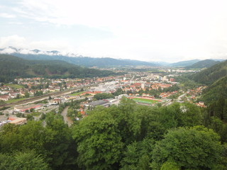 Fototapeta na wymiar Panorama von Kapfenberg, Steiermark