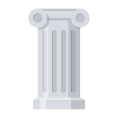 Ancient columns vector icon in flat style