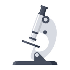 Simple microscope vector illustration in flat style