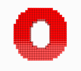Fototapeta premium 3D design the English alphabet letter O