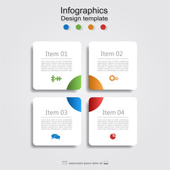 Infographic report template with place for data. Vector illustration.