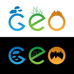 set of geo logos