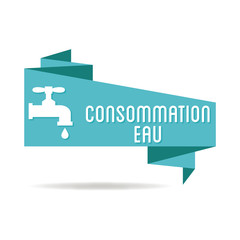 Logo consommation eau.