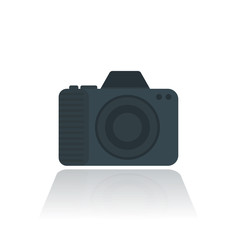 camera icon, pictogram in flat style on white