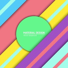 Vector material design background. Abstract creative concept layout template. For web and mobile app, paper art illustration, style blank, poster, booklet. Motion wallpaper element. Flat ui.