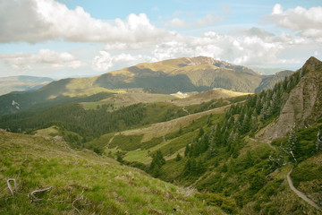 Fototapeta na wymiar mountain landscape in the Ciucas Mountains, Romania