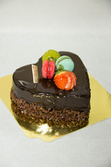  Close up of a chocolate cake.