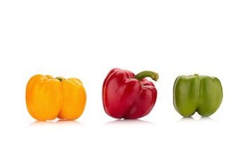 bell peppers isolated on white background