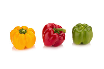 bell peppers isolated on white background