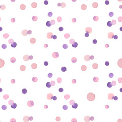 Abstract hand painted geometric watercolor seamless pattern