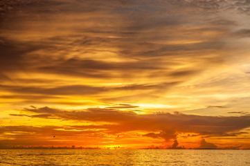 Beautiful sunset at Boracay beach, Philippines