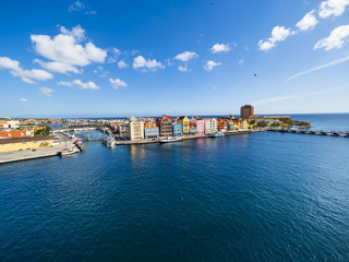 Karibik,  niederländische Antillen, Curacao. Willemstad, Handelsarkade, historische Gebäude , Kolonialstil , UNESCO-Weltkulturerbe