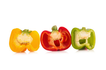 bell peppers isolated on white background