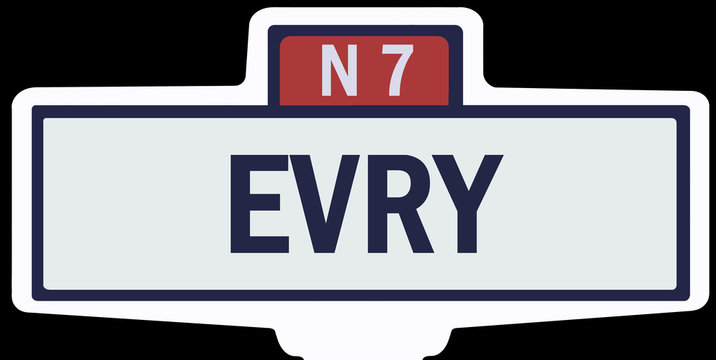 EVRY - Ancien panneau entr&eacute;e d'agglom&eacute;ration