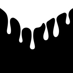 white paint. white ink drip. black background. vector illustration.