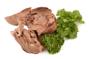 chicken livers and parsley