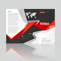 Business templates for tri-fold brochure, annual report.