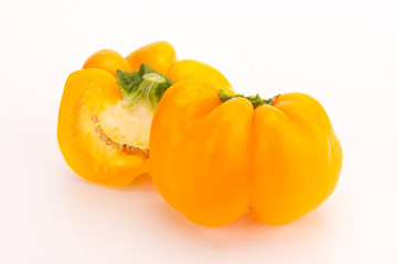 bell peppers isolated on white background