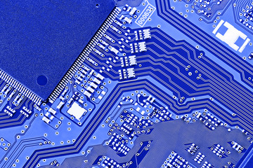 Electronic circuit board close up. 
