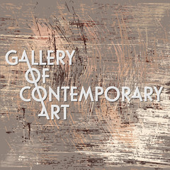 Abstract vector background and the words gallery of contemporary art