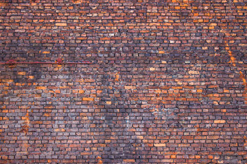 weathered brick wall texture, old background for design or interior