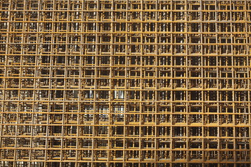 Baustahlgitter auf einer Baustelle