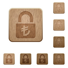 Locked lira wooden buttons