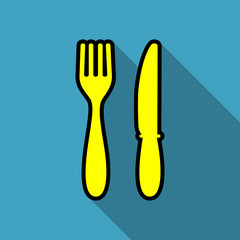 Food icon. Lunch icon. Fork and knife icon. Lunch