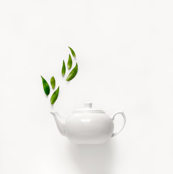 Tea concept, top view