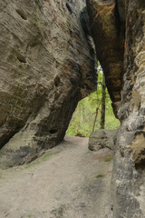 Sandstone rocks, Tisa, Czech Republic