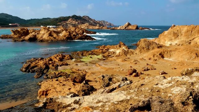 Menorca, Cala Pregonda, rock formation