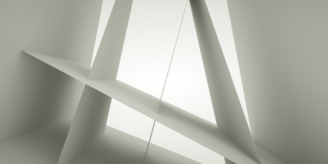 Abstract interior, 3 d render