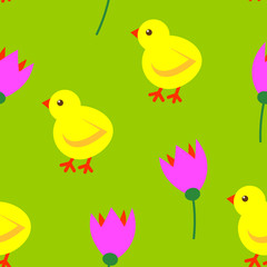 Easter seamless pattern background retro vintage design vector.