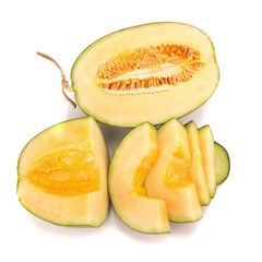 melon isolated on white