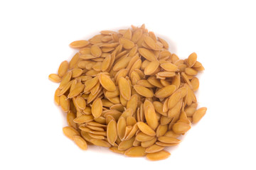 melon seeds on white background