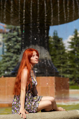 beautiful redhead woman