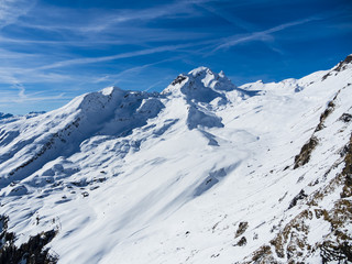 Schweiz, Kanton Bern, Berner Oberland, Interlaken-Oberhasli, First, Grindelwald, Blick vom First Cliff Walk auf die Hänge des Reeti und den Eiger