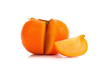 Persimmon fruit isolated on white background