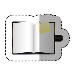 color agenda with big paper note, vector illustraction design image