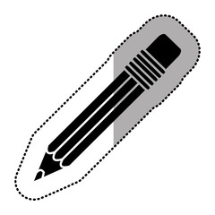 black figure pencil icon stock, vector illustraction design image