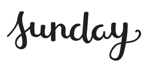 SUNDAY Hand Lettering Icon