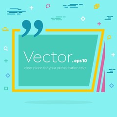 Abstract concept vector empty speech square quote text bubble. For web and mobile app isolated on background, illustration template design, creative presentation, business infographic social media.