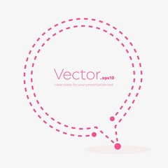 Abstract concept vector empty speech square quote text bubble. For web and mobile app isolated on background, illustration template design, creative presentation, business infographic social media.