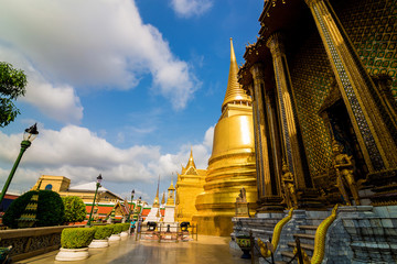 Royal grand palace Wat Phra Kaew locate at Bangkok