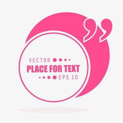 Abstract concept vector empty speech square quote text bubble. For web and mobile app isolated on background, illustration template design, creative presentation, business infographic social media.