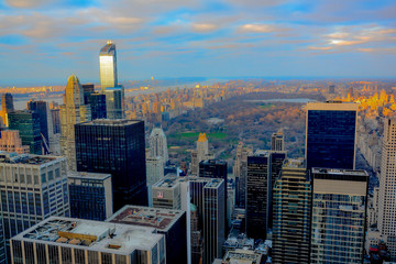 view of new york city at night